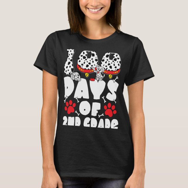 100 dagar av andra Klass Dalmatien Hund 100 dagar T Shirt (Framsida)