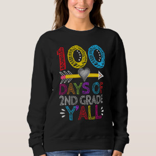 100 dagar av andra Klass Y'all Heart Teacher Stude T Shirt