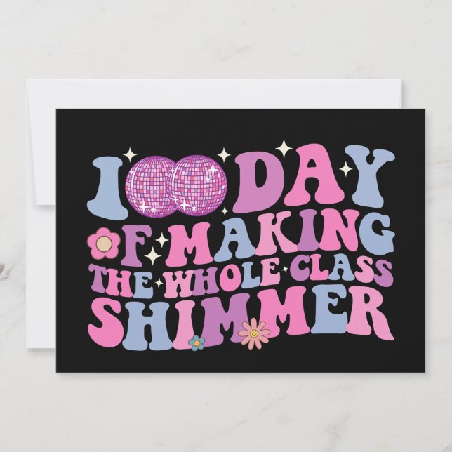 100 dagar av att få hela klassen att glänsa disco inbjudningar (Framsida)