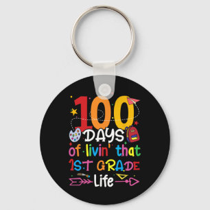 100 dagar av att leva det där 1:a klasslivet pojke nyckelring