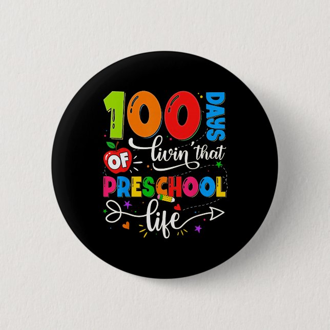100 dagar av att leva det förskolelivet pojke flic knapp (Framsida)