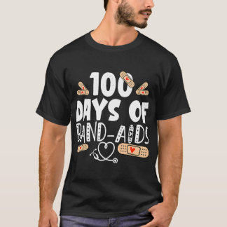 100 dagar av Band-aids - Skolsköterska 100 dagar a T Shirt