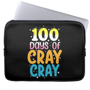 100 dagar av Cray Cray 100:e skoldagen lärare Laptop Fodral