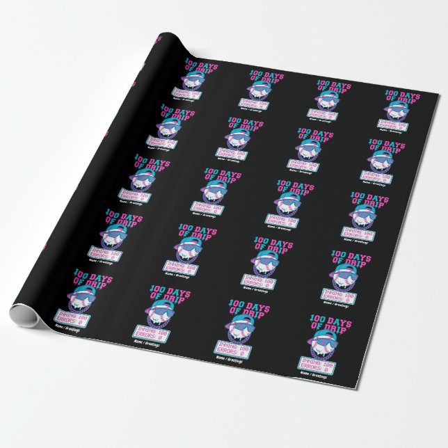 100 dagar av Drip 0 fel baseballskolestil  Presentpapper (Utrullad)
