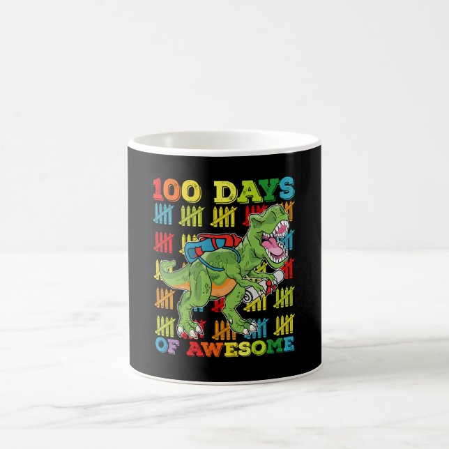 100 dagar av fantastisk T-Rex-dinosaurie 100:e sko Kaffemugg (Center)