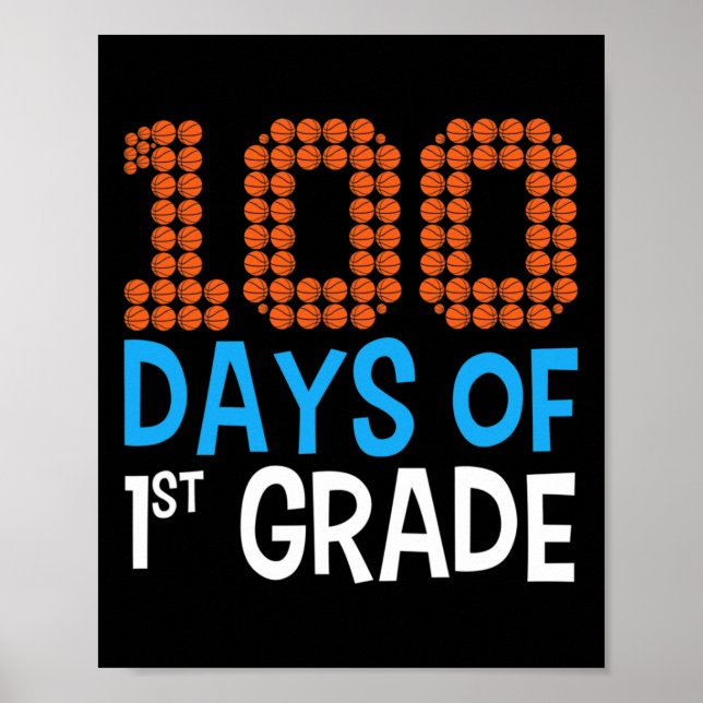 100 dagar av första basketboll-idrotten i klass 10 poster (Framsidan)