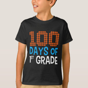 100 dagar av första basketboll-idrotten i klass 10 t shirt