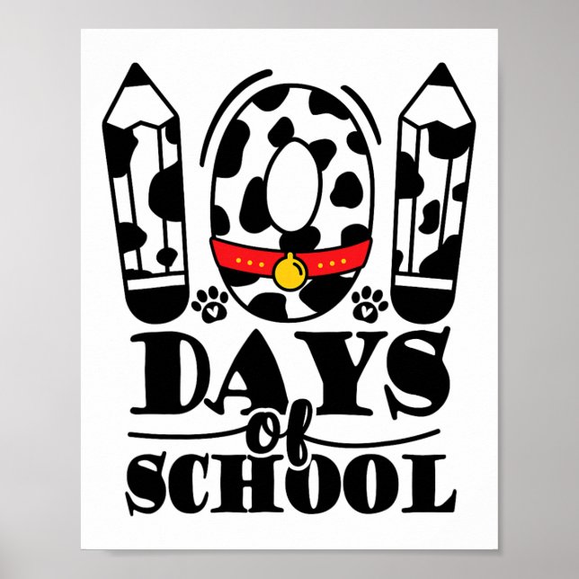 100 dagar av Hund Kid från skolan Dalmatien Poster (Framsidan)