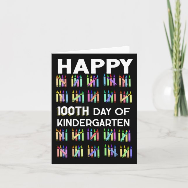 100 dagar av Kindergarten Lycklig 100-dagarsdagen  Kort (Framsida)