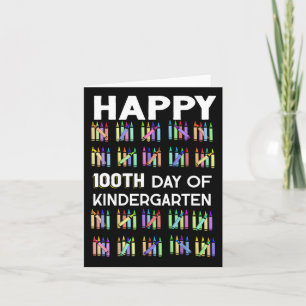 100 dagar av Kindergarten Lycklig 100-dagarsdagen Kort