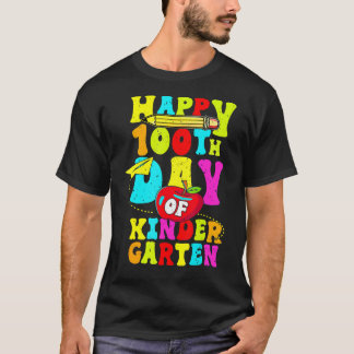 100 dagar av Kindergarten Lycklig 100-dagarsdagen  T Shirt