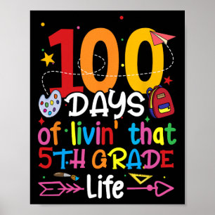 100 dagar av liv den 5:e Klass-pojkflickan Poster