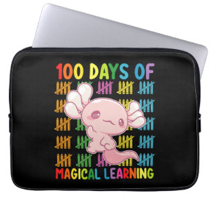 100 dagar av magiskt lärande Axolotl skola Laptop Fodral