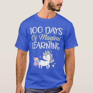 100 dagar av magiskt lärande enhörning Lovereacher T Shirt