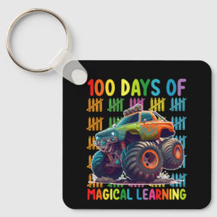 100 dagar av magiskt lärande Monster Truck School Nyckelring