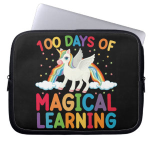 100 dagar av magiskt lärande Skolans enhörningsfli Laptop Fodral
