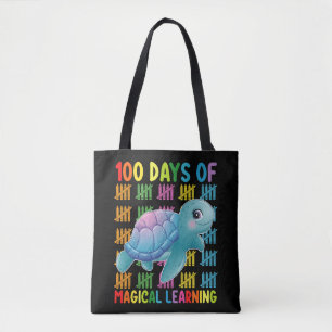 100 dagar av magiskt lärande Sköldpaddskola Tygkasse