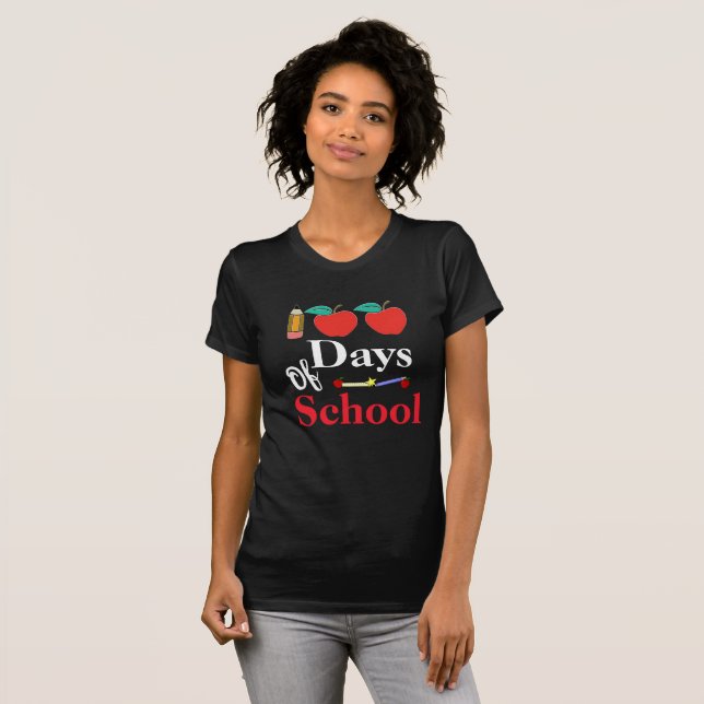100 dagar av School designen T Shirt (Hel framsida)