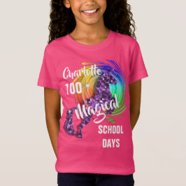 100 dagar av School Magical Unicornpersonlig T Shirt