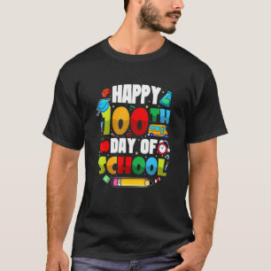 100 dagar av skolan elever lärare 2023 pojkar flic t shirt