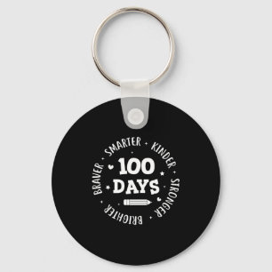 100 dagar av skolan lärare 100:e dagen av skolan S Nyckelring