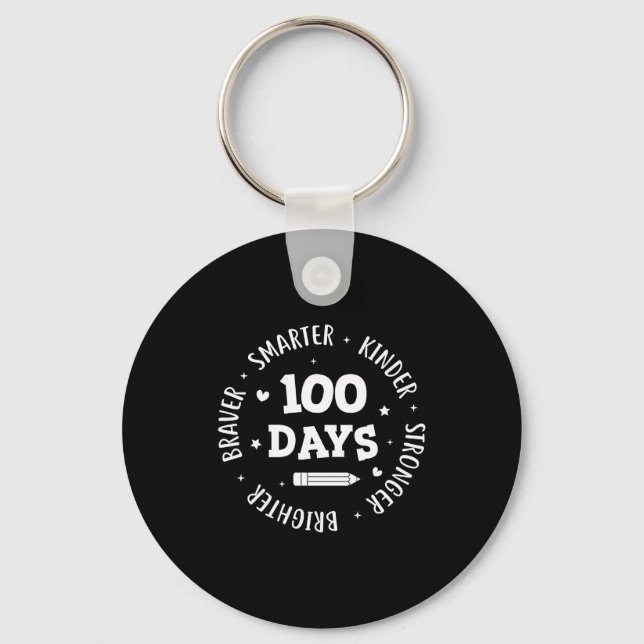 100 dagar av skolan lärare 100:e dagen av skolan S Nyckelring (Framsida)