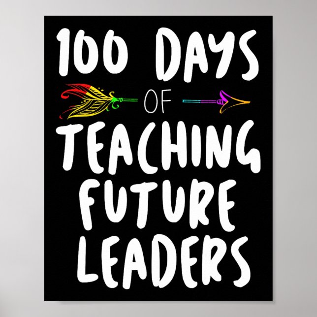 100 dagar av skoldesigngåva för lärare i undervisn poster (Framsidan)