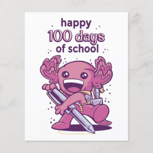 100 dagar av skolinbjudan flygblad
