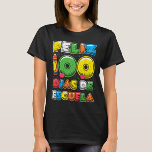 100 dagar av spanska skolan Feliz 100 Dias de Escu T Shirt
