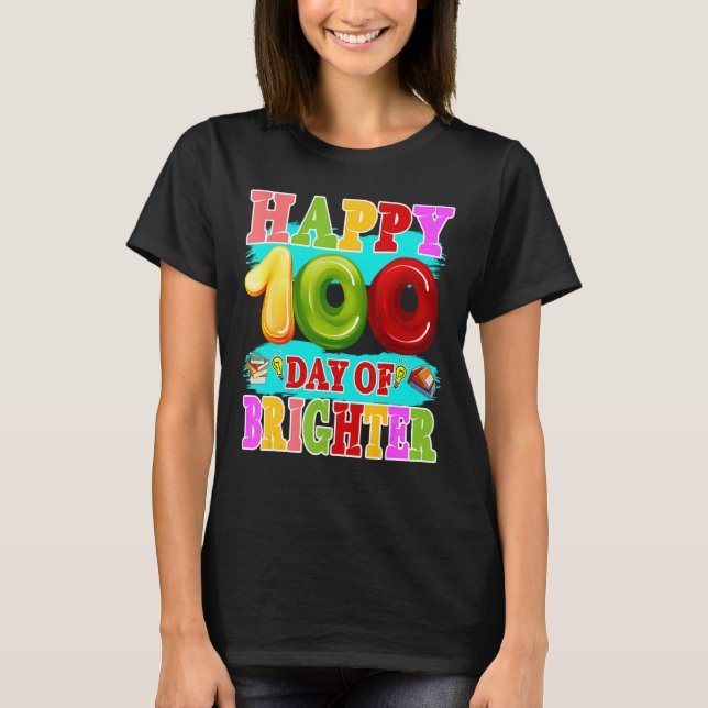 100 dagar Brigadlärare Kids Child Lycklig 100:e da T Shirt (Framsida)