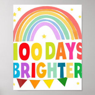 100 dagar Brighter Lycklig 100 dagar för skollärar Poster