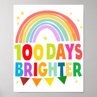 100 dagar Brighter Lycklig 100 dagar för skollärar Poster
