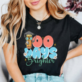 100 dagar Brighter Retro Groovy School T Shirt