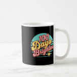 100 dagar Brighter Retro Teacher Kids 100 dagar av Kaffemugg<br><div class="desc">100 dagar Brigadlärare Kidbarn 100 dagar i skolan</div>