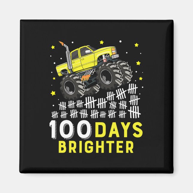 100 dagar Bristare Monster Lastbil 100 skoldagar Magnet (Framsidan)