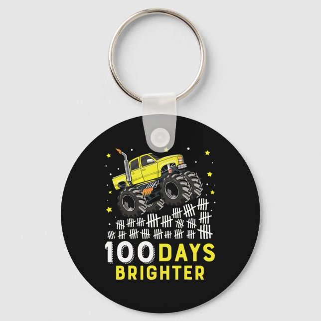 100 dagar Bristare Monster Lastbil 100 skoldagar Nyckelring (Framsida)