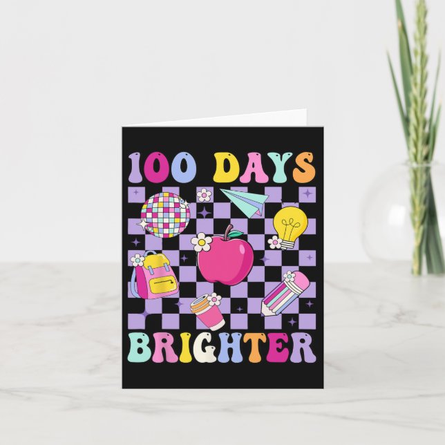 100 dagar Brixare Retro Disco 100-dagarsdag i skol Kort (Framsida)