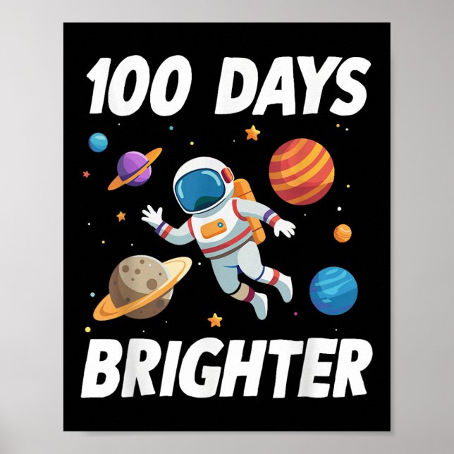 100 dagar Brixare Space Astronaut 100: e dagen av Poster (Framsidan)