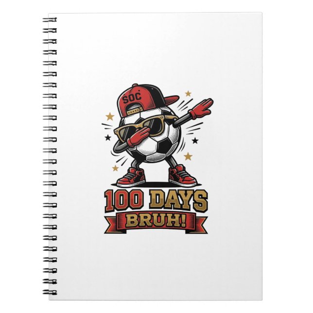 100 Dagar Bruh Fotboll Dabba Shirt Design_1 Anteckningsbok (Framsidan)