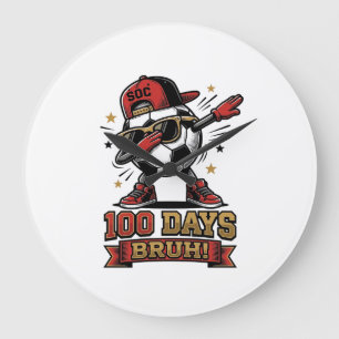 100 Dagar Bruh Fotboll Dabba Shirt Design_1 Stor Klocka