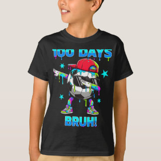 100 dagar Bruh ungdomspojkar fotboll Dabbing 100:e T Shirt
