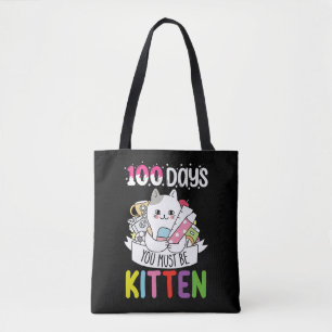 100 dagar du måste vara kattunge katt i skolan tygkasse