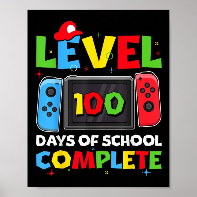 100 dagar färdigt videospel i skolan 100 dagar poster (Framsidan)