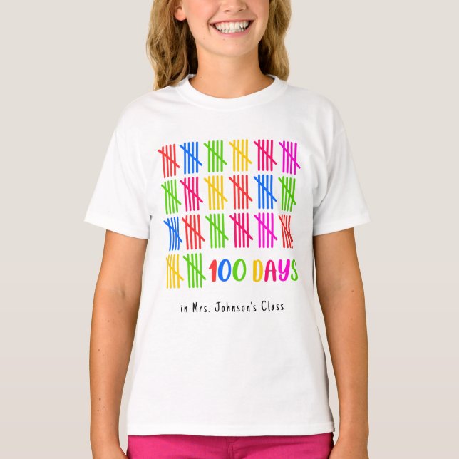 100 dagar färglöst färgmärke t shirt (Framsida)