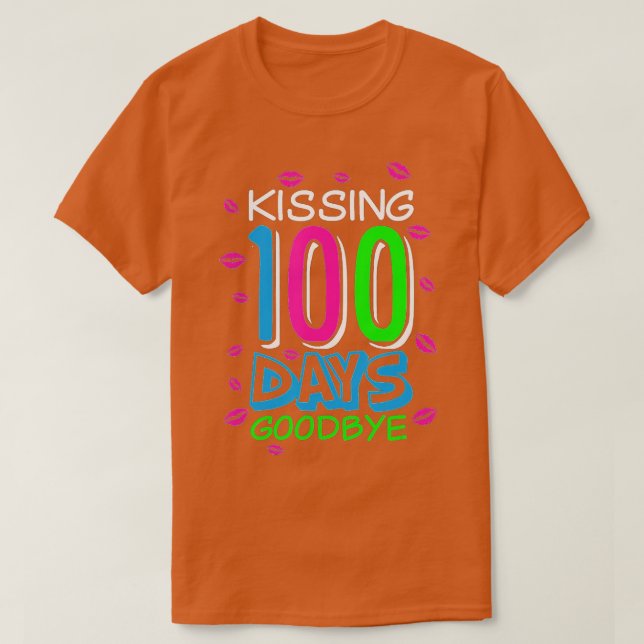 100 dagar farväl 100-dagarsdagens skolundervisning t shirt (Design framsida)