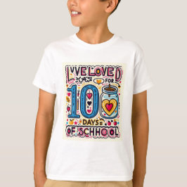 100 dagar Firande Tee - Roligt School Milestone
