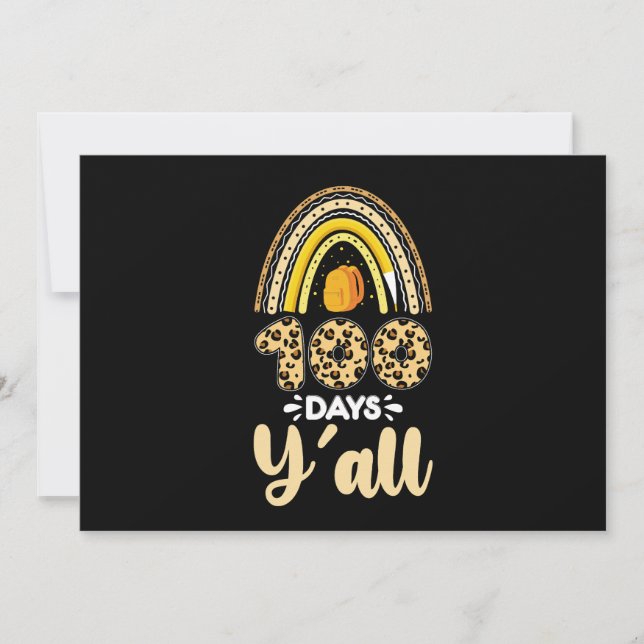 100 dagar för alla 100 dagar för leopard inbjudningar (Framsida)