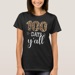 100 dagar för alla lärare eller Student Leopard Bu T Shirt