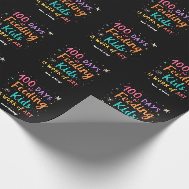 100 dagar för att Mata barn är ett konstverk: Presentpapper (Hörn)