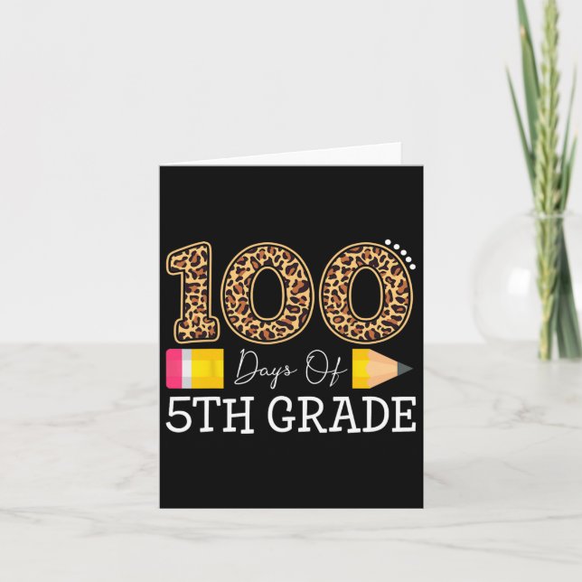 100 dagar för den femte leoparden i Klass Lycklig  Kort (Framsida)